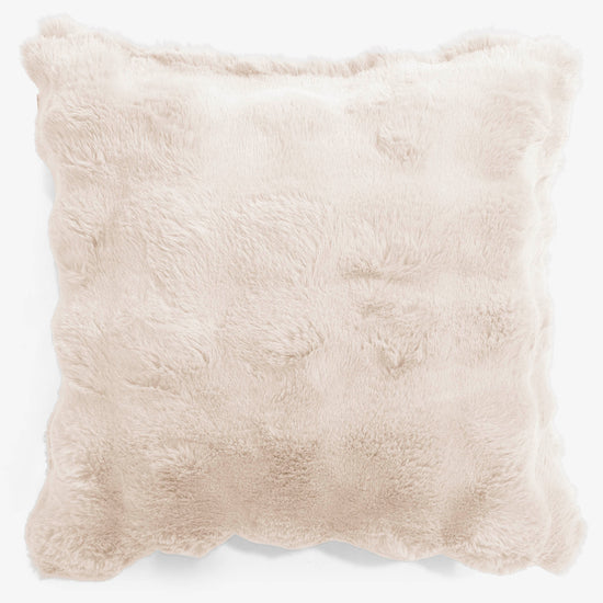Dekokissen / Sofa Kissenbezug 47 x 47cm - Bubble Pelz Creme 01