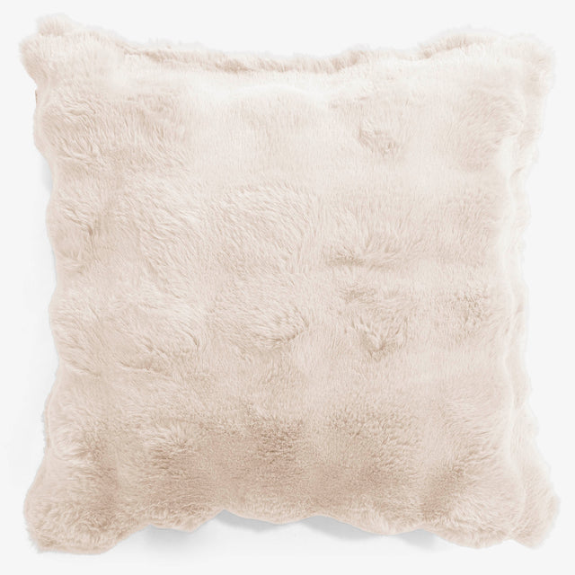 Dekokissen / Sofa Kissenbezug 47 x 47cm - Bubble Pelz Creme 01