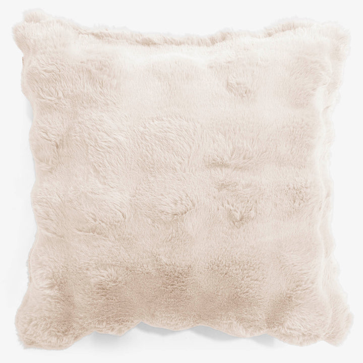 Dekokissen / Sofa Kissenbezug 47 x 47cm - Bubble Pelz Creme 01