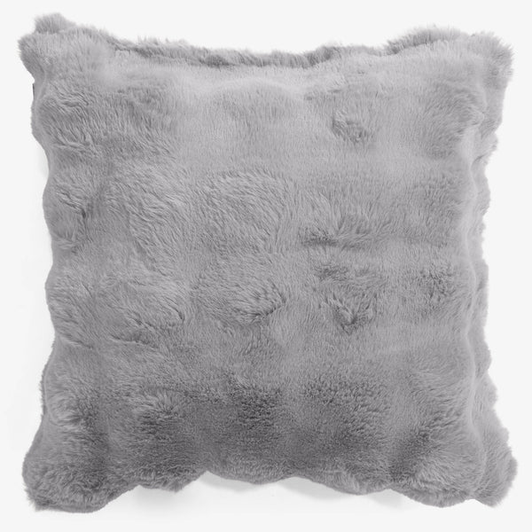 Dekokissen / Sofa Kissenbezug 47 x 47cm - Bubble Pelz Grau 01