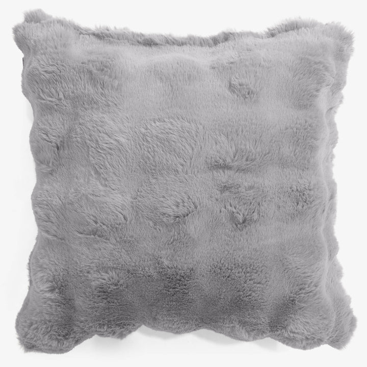 Dekokissen / Sofa Kissenbezug 47 x 47cm - Bubble Pelz Grau 01