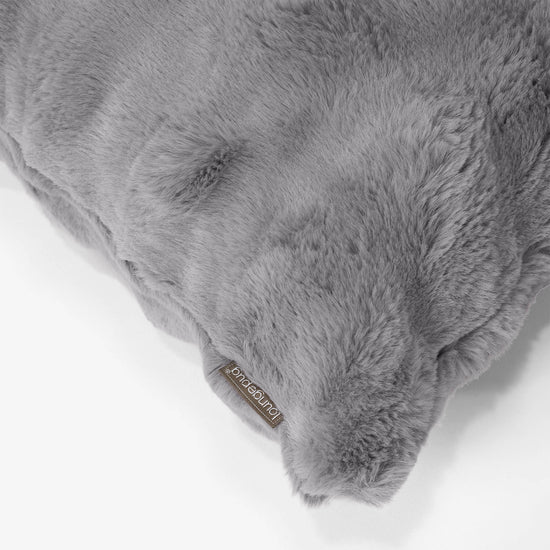 Dekokissen / Sofa Kissenbezug 47 x 47cm - Bubble Pelz Grau 02