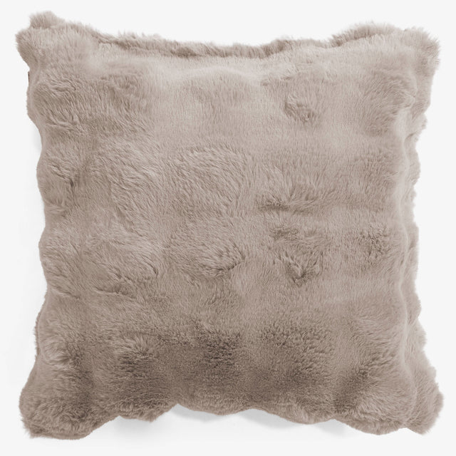 Dekokissen / Sofa Kissenbezug 47 x 47cm - Bubble Pelz Nerzfarben 01