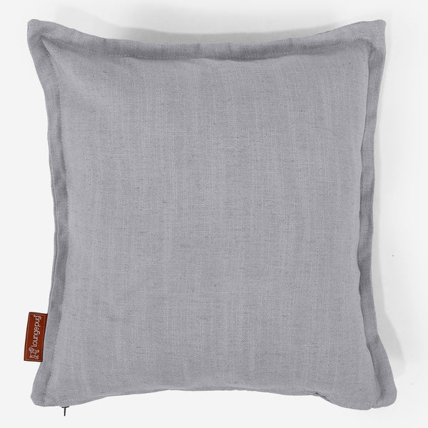 Dekokissen / Sofa Kissenbezug 47 x 47cm - Leinenlook Silber 01