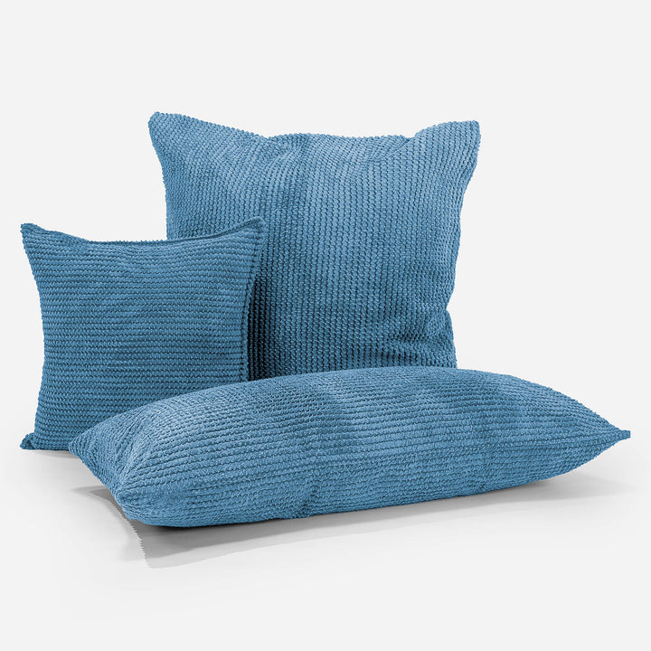 Dekokissen / Sofa Kissenbezug 47 x 47cm - Pom-Pom Himmelblau 04
