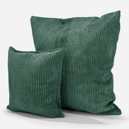 Dekokissen / Sofa Kissenbezug 47 x 47cm - Pom-Pom Moosgrün 02