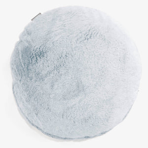 Dekokissen / Sofa Kissenbezug Rund 50cm - Kaninchen Kunstfell Pastellblau