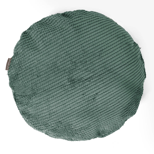 Dekokissen / Sofa Kissenbezug Rund 50cm - Pom-Pom Moosgrün 01