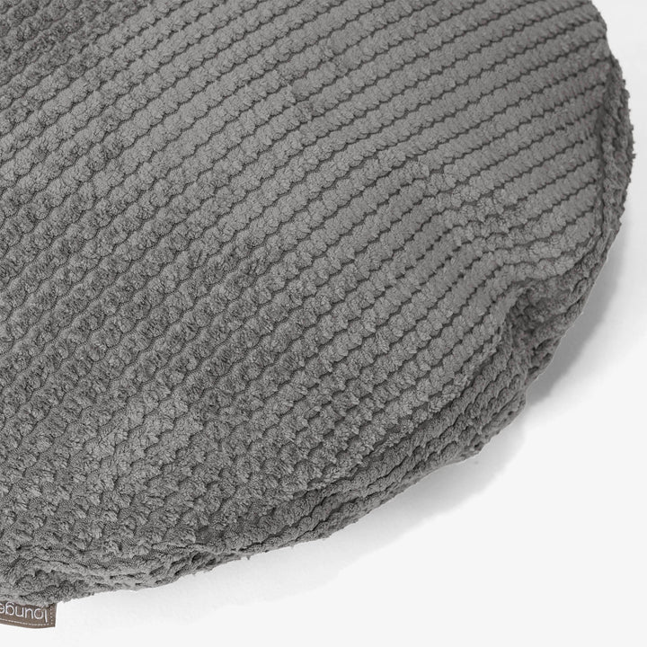 Dekokissen / Sofa Kissenbezug Rund 50cm - Pom-Pom Anthrazit 02
