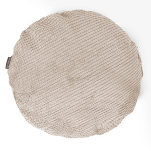 Dekokissen / Sofa Kissenbezug Rund 50cm - Pom-Pom Creme