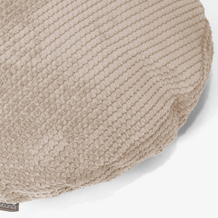 Dekokissen / Sofa Kissenbezug Rund 50cm - Pom-Pom Creme 02