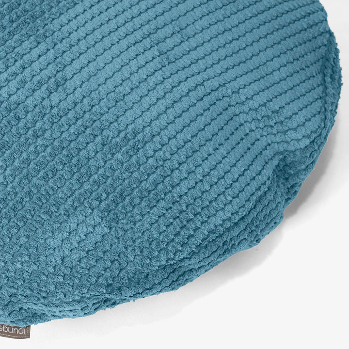Dekokissen / Sofa Kissenbezug Rund 50cm - Pom-Pom Türkis 02