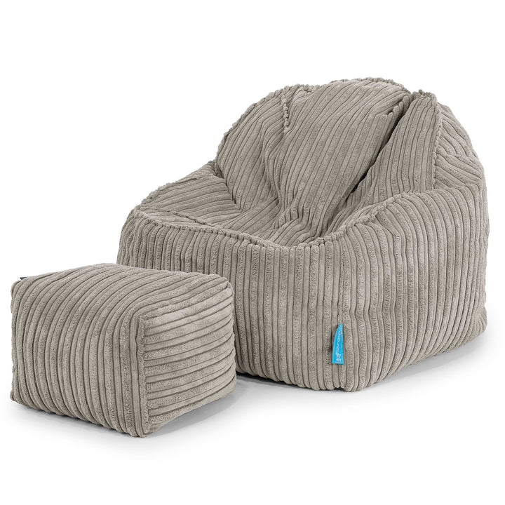 Der Slouchy Kinder Sitzsack 2-6 Jahre - Cord Nerzfarben 03