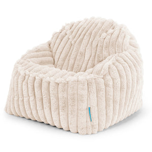 Der Slouchy Kinder Sitzsack 2-6 Jahre - Ultra Plüsch Cord Creme