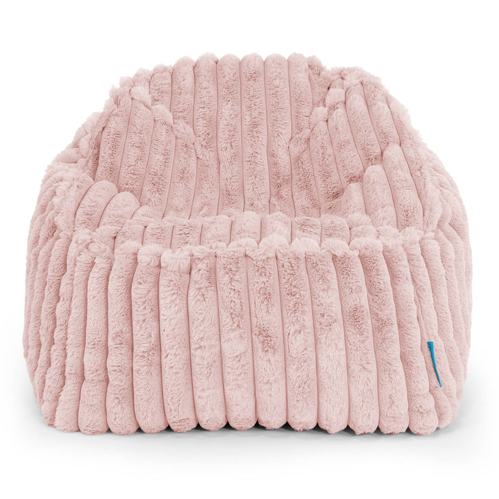 Der Slouchy Kinder Sitzsack 2-6 Jahre - Ultra Plüsch Cord Pastellrosa 02