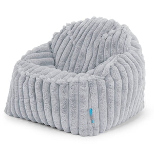 Der Slouchy Kinder Sitzsack 2-6 Jahre - Ultra Plüsch Cord Taubenblau