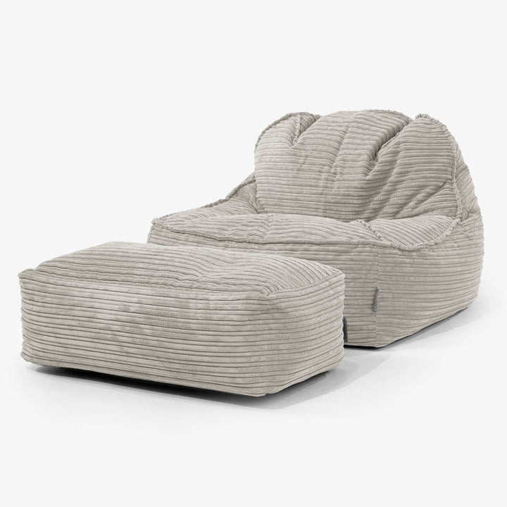 Der Slouchy Sitzsack Sessel 2.0 - Cord Nerzfarben 02