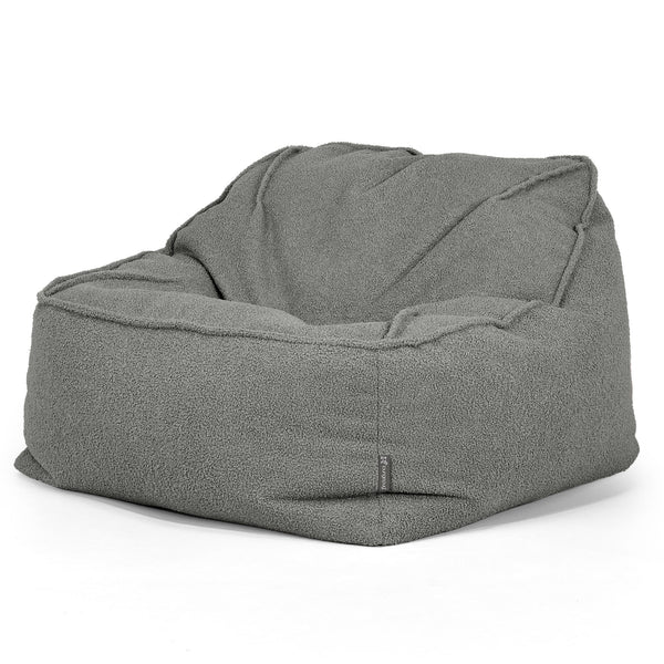 Der Slouchy Sitzsack Sessel - Bouclé Grau
