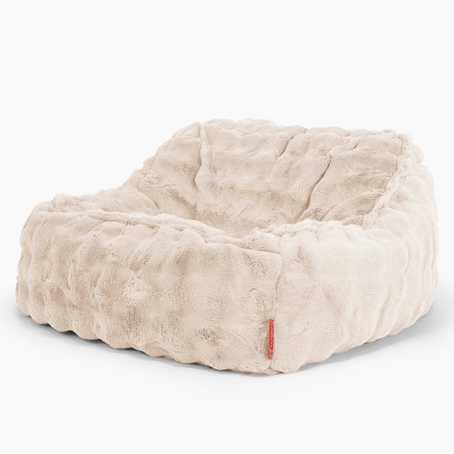 Der Slouchy Sitzsack Sessel - Bubble Pelz Creme 01