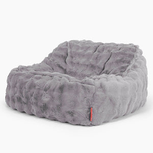 Der Slouchy Sitzsack Sessel - Bubble Pelz Grau