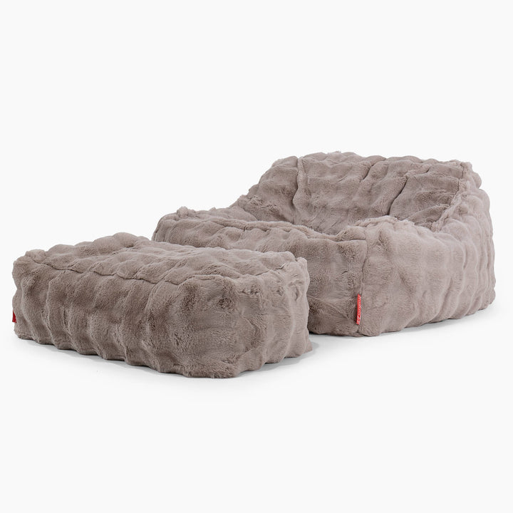 Der Slouchy Sitzsack Sessel - Bubble Pelz Nerzfarben 02