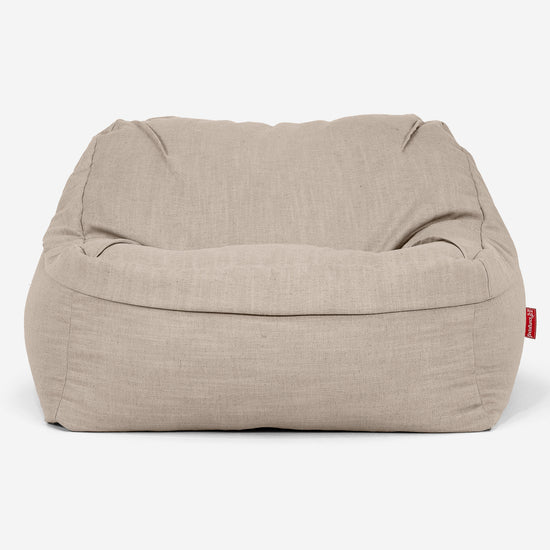 Der Slouchy Sitzsack Sessel - Leinenlook Creme 02