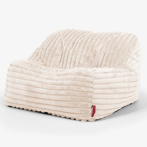 Der Slouchy Sitzsack Sessel - Ultra Plüsch Cord Creme