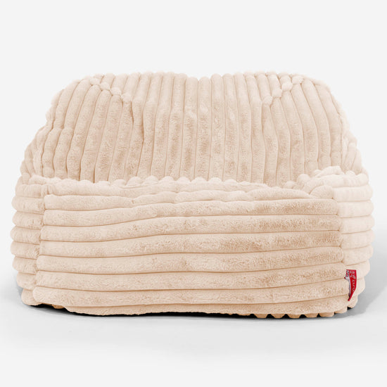 Der Slouchy Sitzsack Sessel - Ultra Plüsch Cord Pfirsich 02
