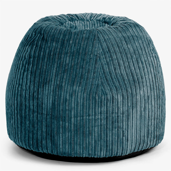 Ergonomischer Büro­pouf-Stuhl - Cord Blaugrün 01