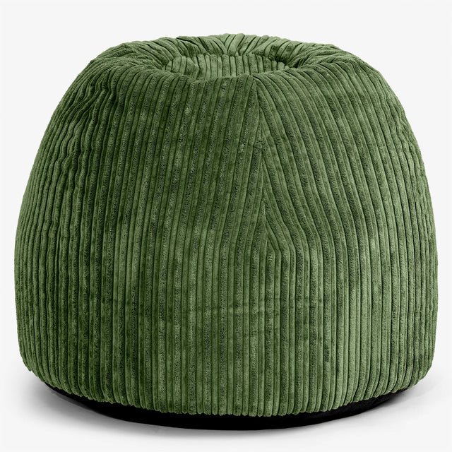 Ergonomischer Büro­pouf-Stuhl - Cord Nadelwaldgrün 01