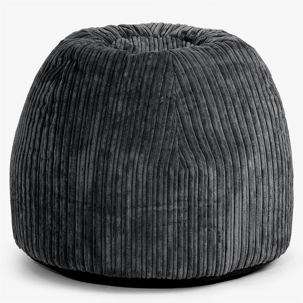 Ergonomischer Büro­pouf-Stuhl - Cord Schwarz 01