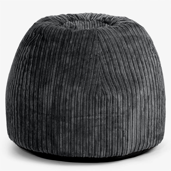 Ergonomischer Büro­pouf-Stuhl - Cord Schwarz 01
