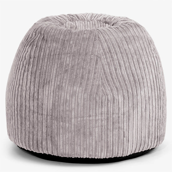 Ergonomischer Büro­pouf-Stuhl - Cord Silbergrau 01