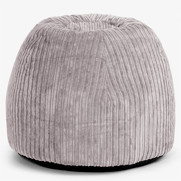 Ergonomischer Büro­pouf-Stuhl - Cord Silbergrau 01