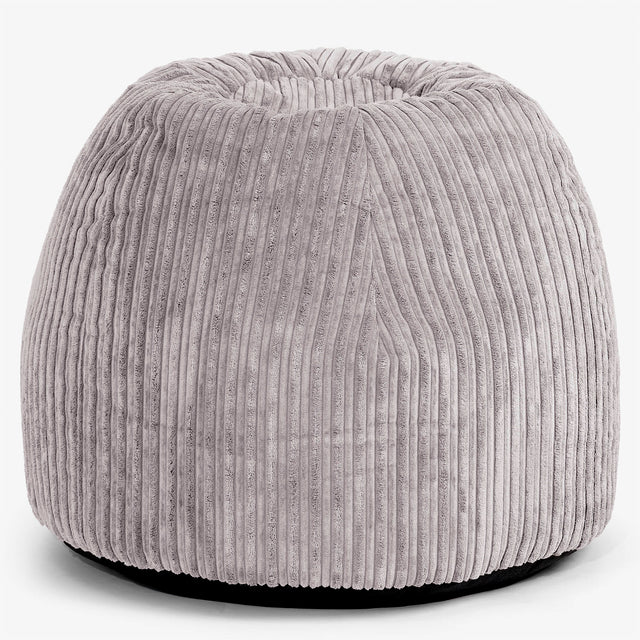 Ergonomischer Büro­pouf-Stuhl - Cord Silbergrau 01