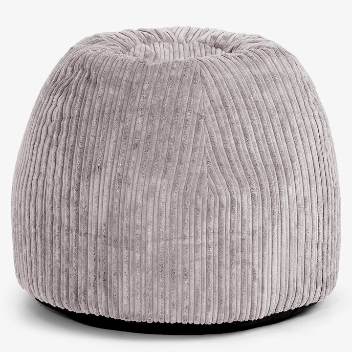 Ergonomischer Büro­pouf-Stuhl - Cord Silbergrau 01