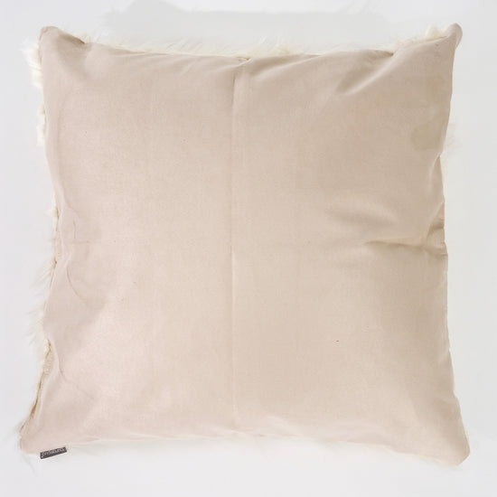 Extra Große Dekokissen / Sofa Kissenbezug 70 x 70cm - Mongolisches Kunstfell Crème 02