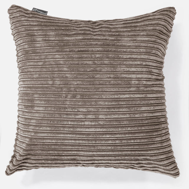 Extra Große Dekokissen / Sofa Kissenbezug 70 x 70cm - Cord Beigegrau 01