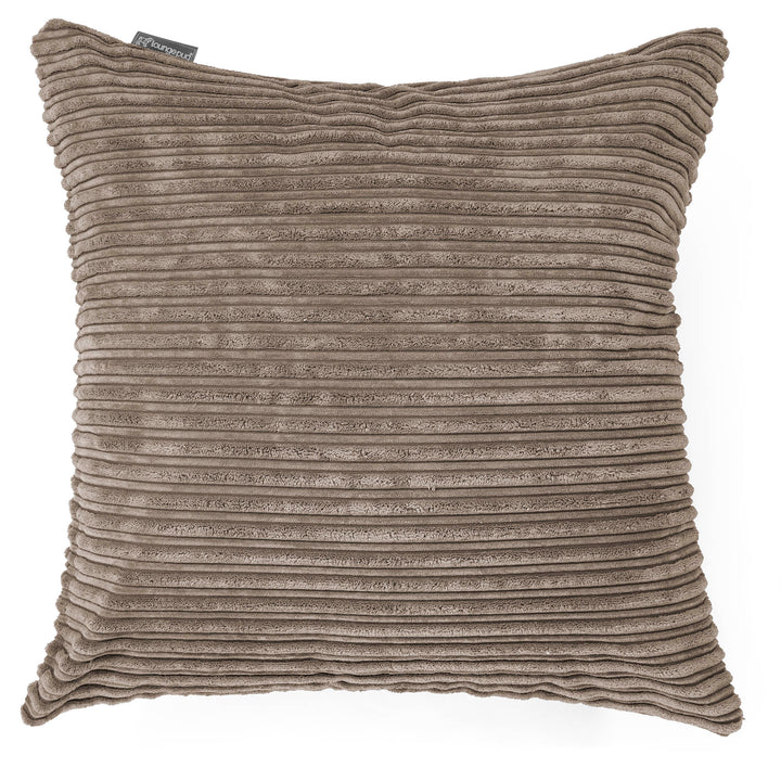 Lounge Pug Extra Große Kissen 70 x 70cm Cord Beigegrau Zierkissen Sofakissen Dekokissen– Big Bertha Original DE