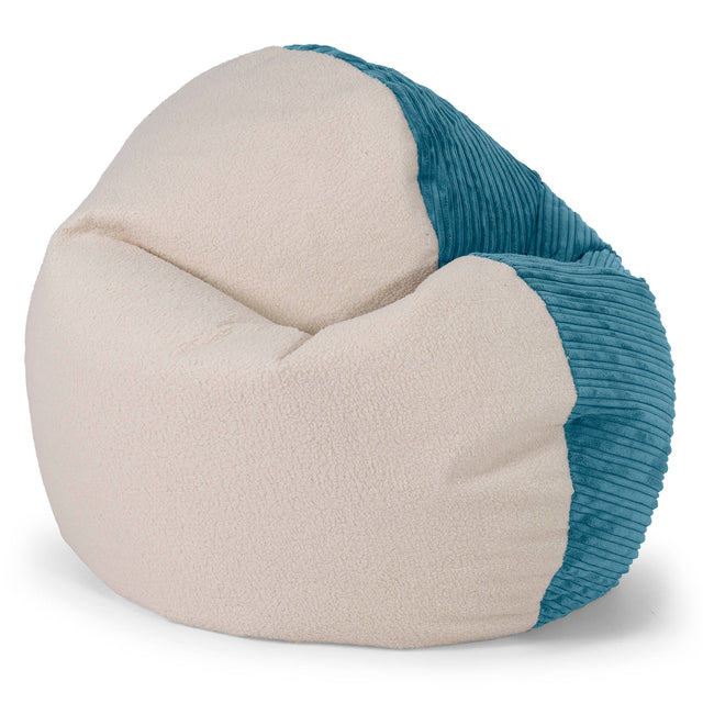 Flexiforma Kinder Sitzsackstuhl für Kleinkinder 1-3 Jahre - Bouclé & Cord Türkis 01
