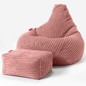 Gaming Sitzsack Sessel - Cord Pfirsich