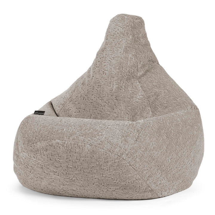 Gaming Sitzsack Sessel - Luxuriöser Chenille Grau 02
