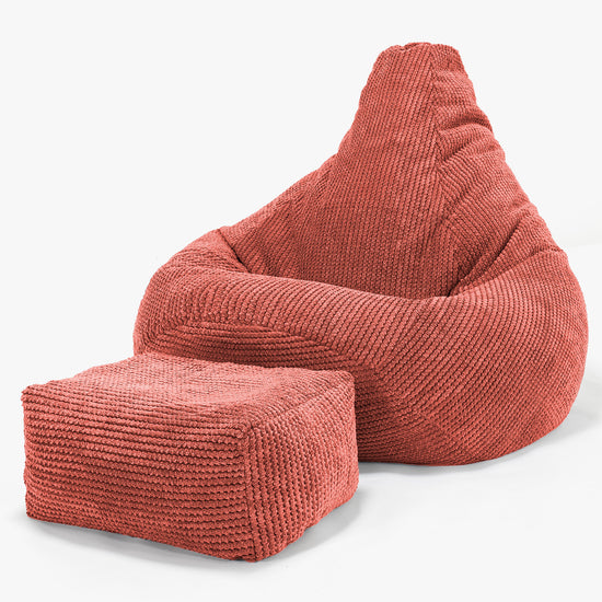 Gaming Sitzsack Sessel - Pom-Pom Kürbisorange 01