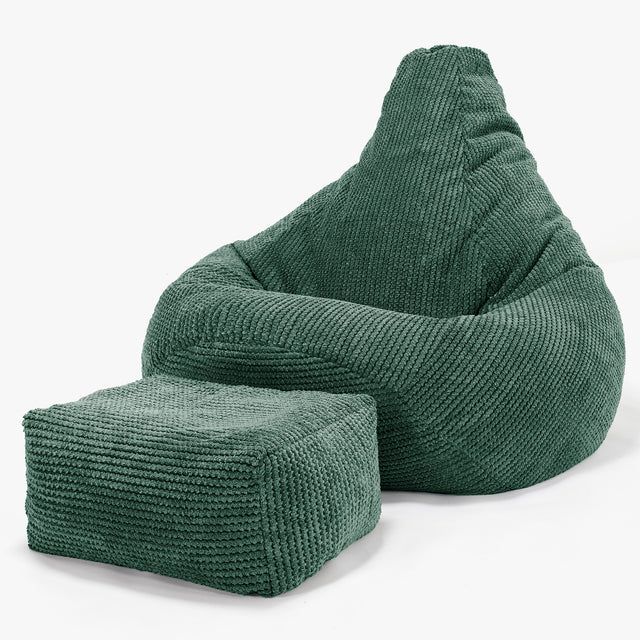 Gaming Sitzsack Sessel - Pom-Pom Moosgrün 01