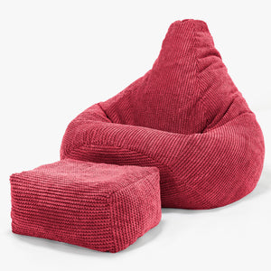 Gaming Sitzsack Sessel - Pom-Pom Pastellrot