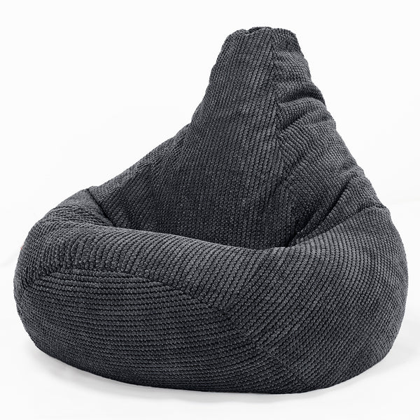 Gaming Sitzsack Sessel - Pom-Pom Schwarz 01
