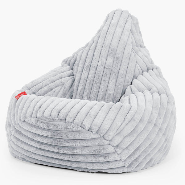 Gaming Sitzsack Sessel - Ultra Plüsch Cord Taubenblau 01