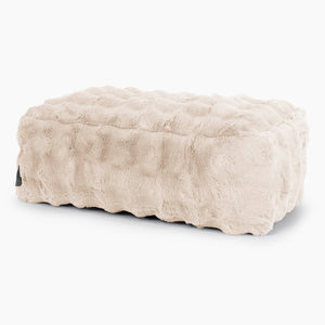 Groß Fußhocker - Bubble Pelz Creme
