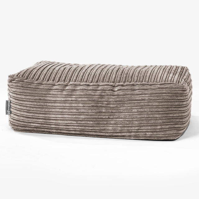 Groß Fußhocker - Cord Beigegrau 01