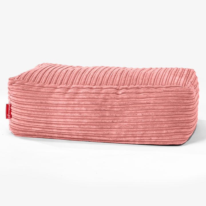 Groß Fußhocker - Cord Pfirsich 01